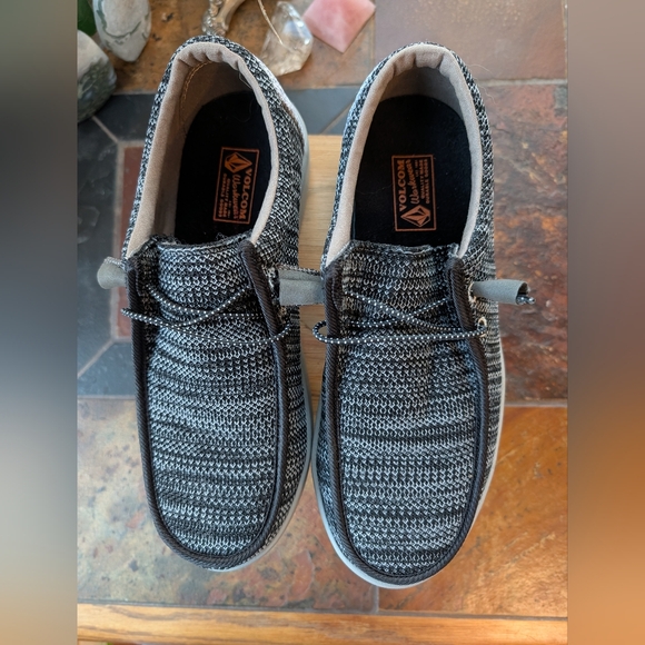 Volcom Workwear Mens Black And White Loafers main image 7
